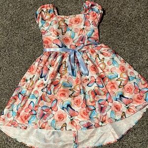 Size 5 girls dress butterfly floral